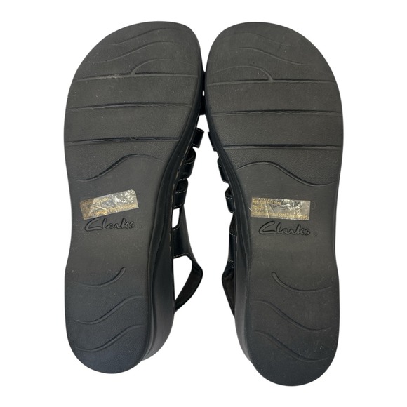 Clarks Women's Lexi Marigold Slingback Black Open Toe Block Heels Sandals, 10M - Picture 7 of 8